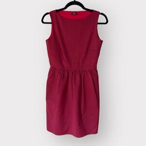 Raoul Size 2 Soho Red Burgundy Asheville Cinched Sleeveless Sheath Mini Dress